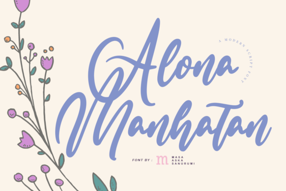 Alona Manhatan Font: Elegant Script for Editorial Design