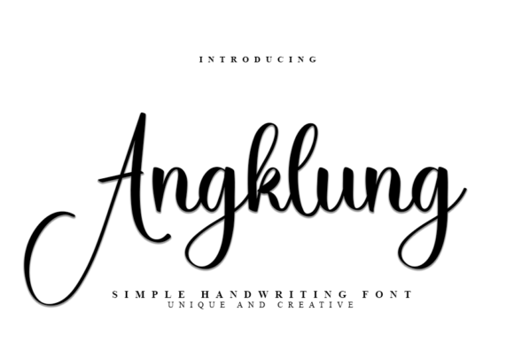 Angklung: A Bold Script Font