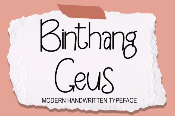 Binthang Geus Font for Elegant Design