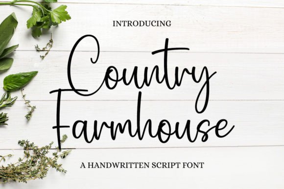 Country Farmhouse Typeface: A Handwritten Font for Authentic Branding