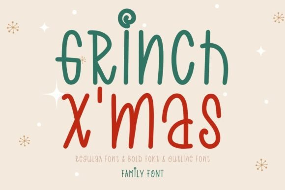 Grinch X’mas: A Cute Handwritten Font