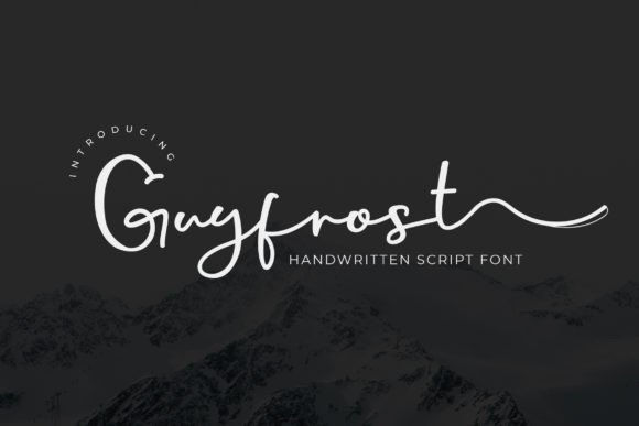 Guyfrost: A Handwritten Font for Digital Marketing