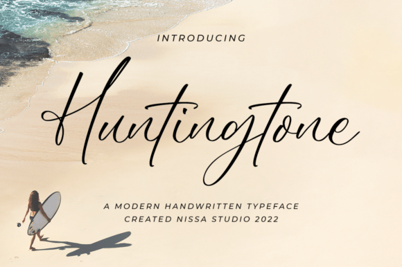 Huntingtone: A Handwritten Typeface for Modern Web Design