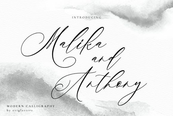 Malika and Anthony: A Handwritten Font for Editorial Elegance