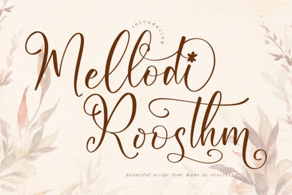 Mellodi Roosthm Font: Elevating Brand Identity with a Dazzling Script Typeface
