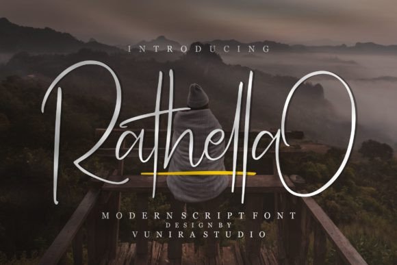Rathella: A Script Font with Personality for Branding and Print